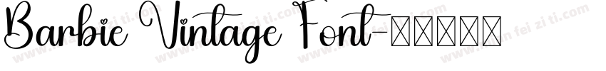 Barbie Vintage Font字体转换